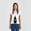 Ladies Slim Fit V Neck Poly-Rich Tee Thumbnail