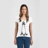 Ladies Slim Fit V Neck Poly-Rich Tee Thumbnail