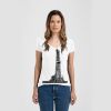 Ladies Slim Fit V Neck Poly-Rich Tee Thumbnail