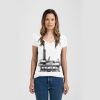 Ladies Slim Fit V Neck Poly-Rich Tee Thumbnail
