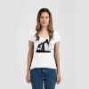 Ladies Slim Fit V Neck Poly-Rich Tee Thumbnail