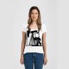 Ladies Slim Fit V Neck Poly-Rich Tee Thumbnail