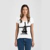 Ladies Slim Fit V Neck Poly-Rich Tee Thumbnail