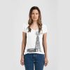 Ladies Slim Fit V Neck Poly-Rich Tee Thumbnail