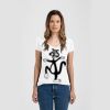 Ladies Slim Fit V Neck Poly-Rich Tee Thumbnail