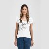 Ladies Slim Fit V Neck Poly-Rich Tee Thumbnail