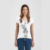 Ladies Slim Fit V Neck Poly-Rich Tee Thumbnail
