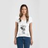 Ladies Slim Fit V Neck Poly-Rich Tee Thumbnail