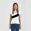 Ladies Slim Fit V Neck Poly-Rich Tee Thumbnail