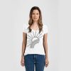 Ladies Slim Fit V Neck Poly-Rich Tee Thumbnail
