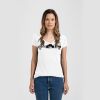 Ladies Slim Fit V Neck Poly-Rich Tee Thumbnail