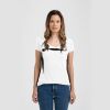 Ladies Slim Fit V Neck Poly-Rich Tee Thumbnail