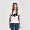 Ladies Slim Fit V Neck Poly-Rich Tee Thumbnail