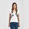 Ladies Slim Fit V Neck Poly-Rich Tee Thumbnail