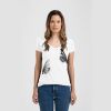 Ladies Slim Fit V Neck Poly-Rich Tee Thumbnail
