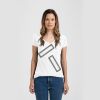 Ladies Slim Fit V Neck Poly-Rich Tee Thumbnail