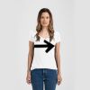 Ladies Slim Fit V Neck Poly-Rich Tee Thumbnail