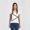 Ladies Slim Fit V Neck Poly-Rich Tee Thumbnail