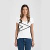 Ladies Slim Fit V Neck Poly-Rich Tee Thumbnail