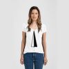 Ladies Slim Fit V Neck Poly-Rich Tee Thumbnail