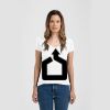 Ladies Slim Fit V Neck Poly-Rich Tee Thumbnail