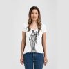 Ladies Slim Fit V Neck Poly-Rich Tee Thumbnail
