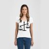 Ladies Slim Fit V Neck Poly-Rich Tee Thumbnail