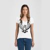 Ladies Slim Fit V Neck Poly-Rich Tee Thumbnail