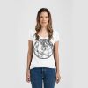 Ladies Slim Fit V Neck Poly-Rich Tee Thumbnail