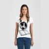 Ladies Slim Fit V Neck Poly-Rich Tee Thumbnail