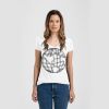 Ladies Slim Fit V Neck Poly-Rich Tee Thumbnail