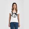 Ladies Slim Fit V Neck Poly-Rich Tee Thumbnail