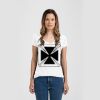 Ladies Slim Fit V Neck Poly-Rich Tee Thumbnail