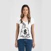 Ladies Slim Fit V Neck Poly-Rich Tee Thumbnail