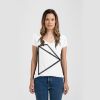 Ladies Slim Fit V Neck Poly-Rich Tee Thumbnail