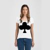 Ladies Slim Fit V Neck Poly-Rich Tee Thumbnail