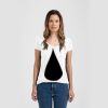 Ladies Slim Fit V Neck Poly-Rich Tee Thumbnail