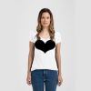 Ladies Slim Fit V Neck Poly-Rich Tee Thumbnail