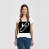 Ladies Slim Fit V Neck Poly-Rich Tee Thumbnail