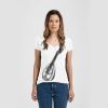 Ladies Slim Fit V Neck Poly-Rich Tee Thumbnail