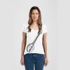 Ladies Slim Fit V Neck Poly-Rich Tee Thumbnail