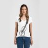 Ladies Slim Fit V Neck Poly-Rich Tee Thumbnail