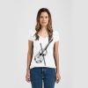 Ladies Slim Fit V Neck Poly-Rich Tee Thumbnail