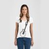 Ladies Slim Fit V Neck Poly-Rich Tee Thumbnail