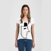 Ladies Slim Fit V Neck Poly-Rich Tee Thumbnail