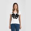 Ladies Slim Fit V Neck Poly-Rich Tee Thumbnail