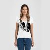 Ladies Slim Fit V Neck Poly-Rich Tee Thumbnail