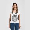 Ladies Slim Fit V Neck Poly-Rich Tee Thumbnail