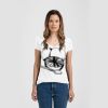 Ladies Slim Fit V Neck Poly-Rich Tee Thumbnail