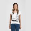 Ladies Slim Fit V Neck Poly-Rich Tee Thumbnail